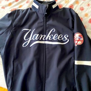 Majestic Yankees On Field Therma-base Blue Jacket